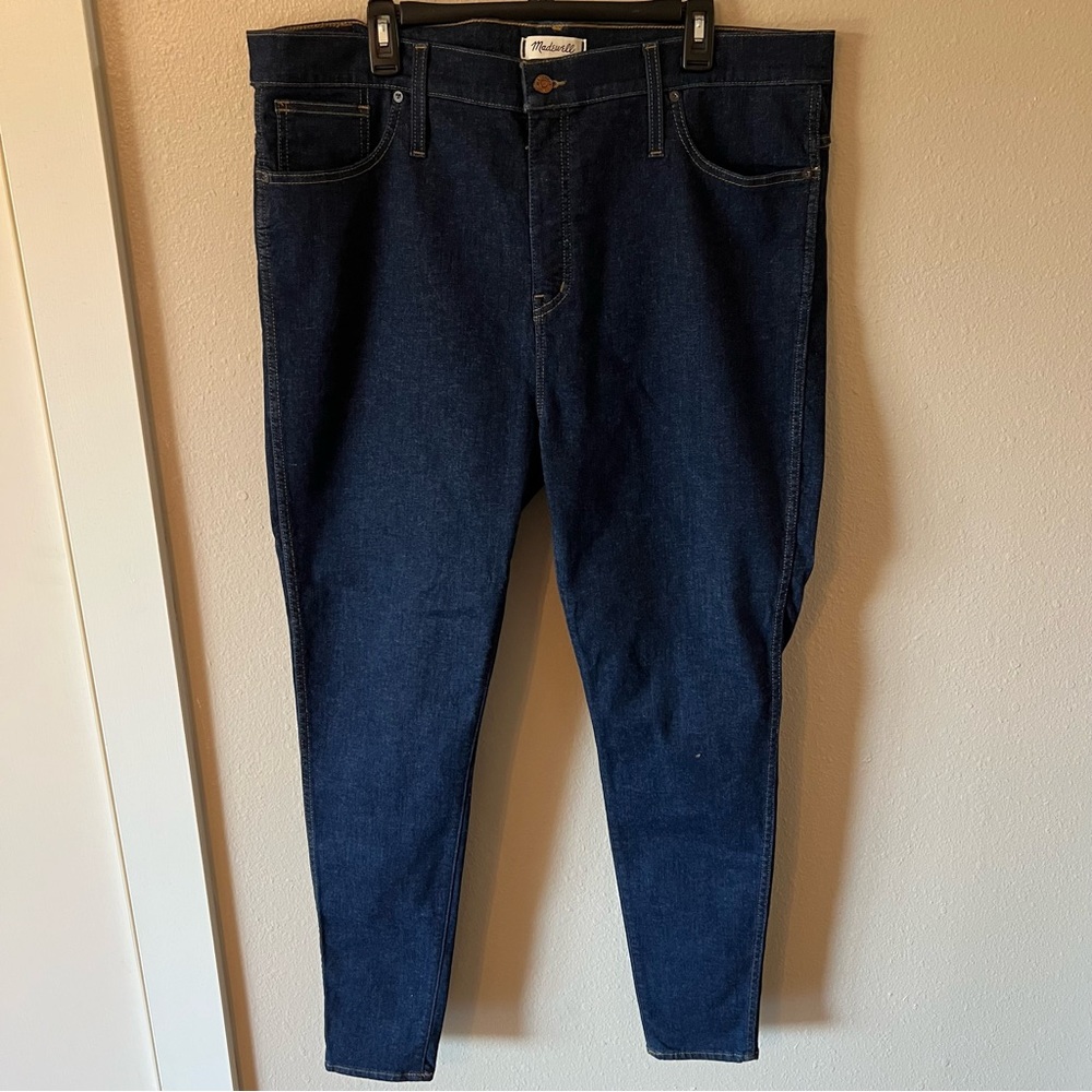 Madewell dark wash skinny jeans, size 35 tall